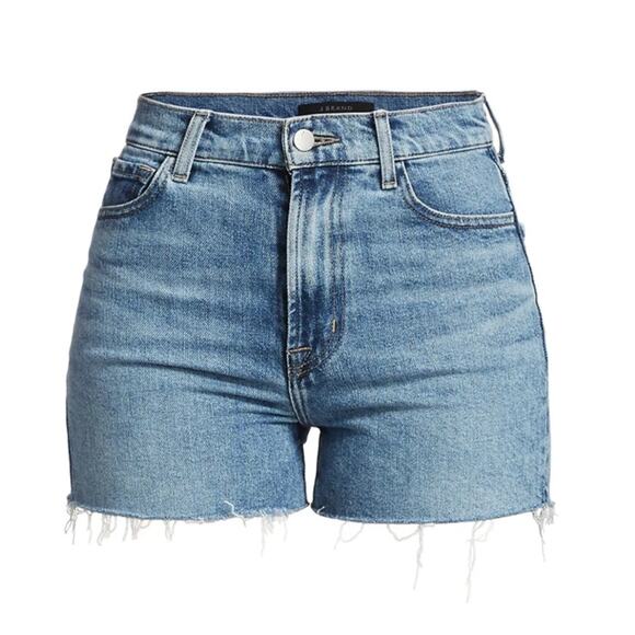 J Brand Rigid Frayed Cut Off Ultra High Rise Jules Denim Short in Chadron - Picture 12 of 12